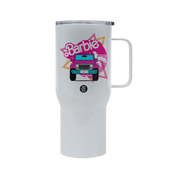 Barbie car, Mega Stainless steel Tumbler with lid, double wall 750L