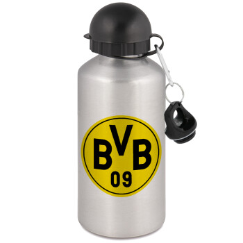 BVB Dortmund, Metallic water jug, Silver, aluminum 500ml