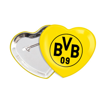 BVB Dortmund, Κονκάρδα παραμάνα καρδιά (57x52mm)