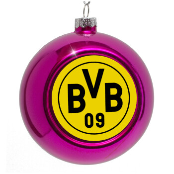 BVB Dortmund, Purple Christmas tree ornament bauble 8cm