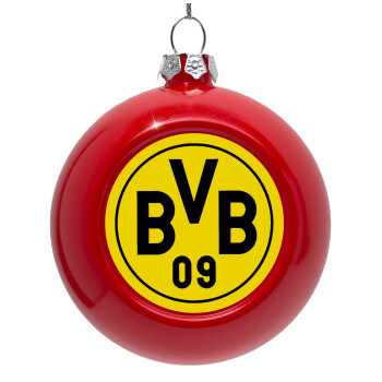 BVB Dortmund, Red Christmas tree ornament bauble 8cm