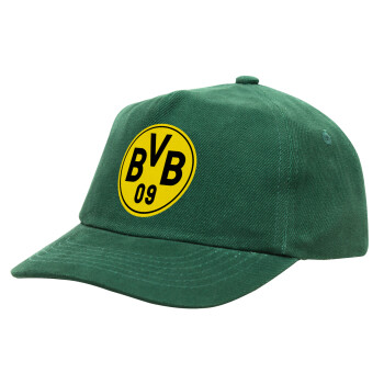 BVB Dortmund, Καπέλο παιδικό Baseball, 100% Βαμβακερό Drill, ΠΡΑΣΙΝΟ (ΒΑΜΒΑΚΕΡΟ, ΠΑΙΔΙΚΟ, ONE SIZE)