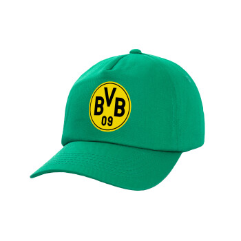 BVB Dortmund, Καπέλο παιδικό Baseball, 100% Βαμβακερό Twill, Πράσινο (ΒΑΜΒΑΚΕΡΟ, ΠΑΙΔΙΚΟ, UNISEX, ONE SIZE)