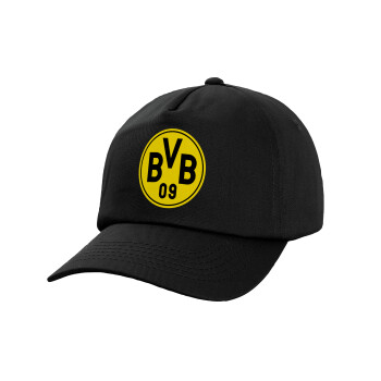 BVB Dortmund, Καπέλο παιδικό Baseball, 100% Βαμβακερό,  Μαύρο