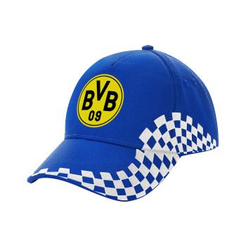 BVB Dortmund, Adult Ultimate BLUE RACING Cap, (100% COTTON DRILL, ADULT, UNISEX, ONE SIZE)