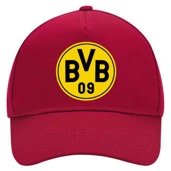 BVB Dortmund, Adult Ultimate Hat RED, (100% COTTON DRILL, ADULT, UNISEX, ONE SIZE)