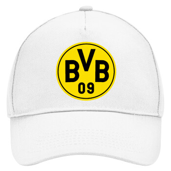 BVB Μπορούσια Ντόρτμουντ , Καπέλο Ενηλίκων Baseball, Drill, Λευκό (100% ΒΑΜΒΑΚΕΡΟ, ΕΝΗΛΙΚΩΝ, UNISEX, ONE SIZE)
