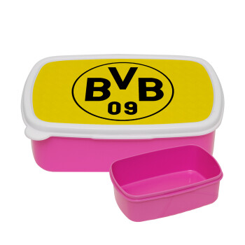 BVB Dortmund, ΡΟΖ παιδικό δοχείο φαγητού (lunchbox) πλαστικό (BPA-FREE) Lunch Βox M18 x Π13 x Υ6cm