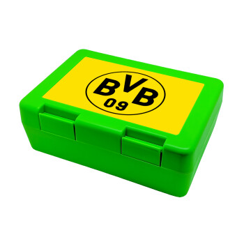 BVB Dortmund, Children's cookie container GREEN 185x128x65mm (BPA free plastic)