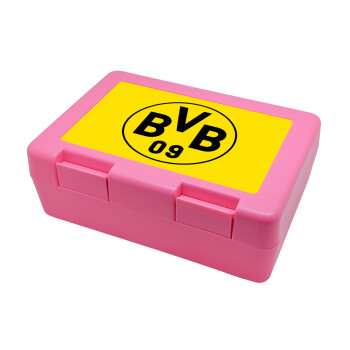 BVB Μπορούσια Ντόρτμουντ , Παιδικό δοχείο κολατσιού ΡΟΖ 185x128x65mm (BPA free πλαστικό)
