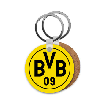 BVB Dortmund, Μπρελόκ Ξύλινο στρογγυλό MDF Φ5cm
