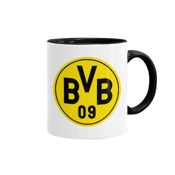 BVB Dortmund, Mug colored black, ceramic, 330ml