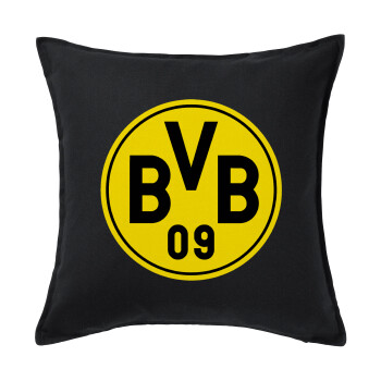 BVB Dortmund, Sofa cushion black 50x50cm includes filling