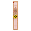 Easter Set, wooden keychain & scented flat Easter candle (30cm) (PINK)