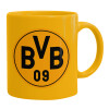 Ceramic coffee mug yellow, 330ml