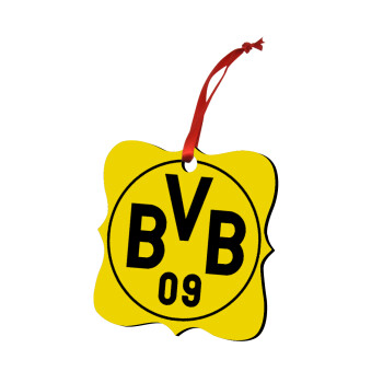 BVB Dortmund, Χριστουγεννιάτικο στολίδι polygon ξύλινο 7.5cm