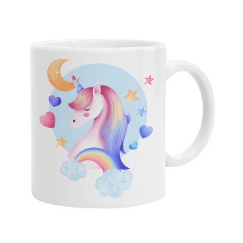Cute unicorn, Ceramic coffee mug, 330ml (1pcs)