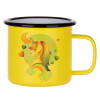 Metallic enamel MATT Yellow cup 360ml