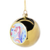 Golden Christmas tree ball ornament 8cm