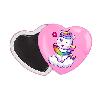 Heart unicorn, Μαγνητάκι καρδιά (57x52mm)