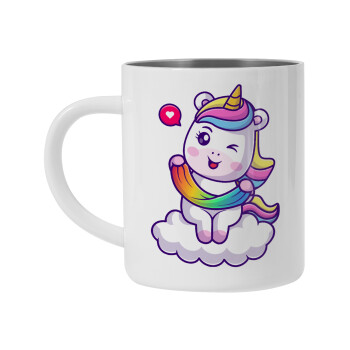 Heart unicorn, Mug Stainless steel double wall 450ml