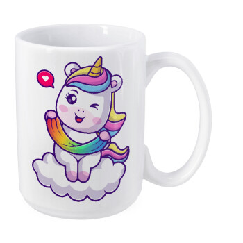 Heart unicorn, Κούπα Mega, κεραμική, 450ml