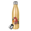 Glitter gold stainless steel thermos bottle, double-walled, 500ml