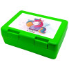 Children's cookie container GREEN 185x128x65mm (BPA free plastic)