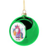 Green Christmas tree ornament ball 8cm