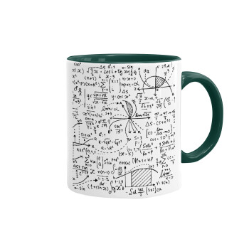 I LOVE MATHS, Mug colored green, ceramic, 330ml