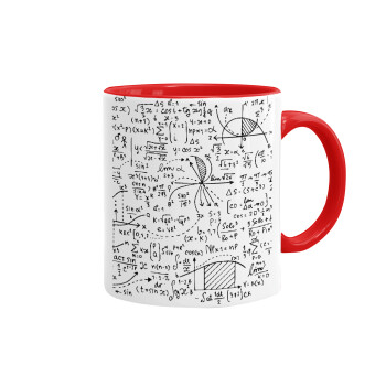 I LOVE MATHS, Mug colored red, ceramic, 330ml