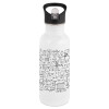 Metallic White with straw (600ml)