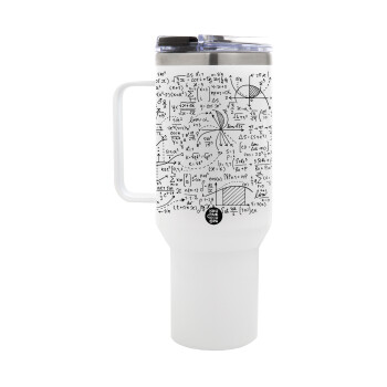 I LOVE MATHS (μαθηματικά), Mega Tumbler με καπάκι, διπλού τοιχώματος (θερμό) 1,2L