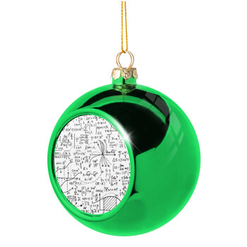 I LOVE MATHS, Χριστουγεννιάτικη μπάλα δένδρου Πράσινη 8cm