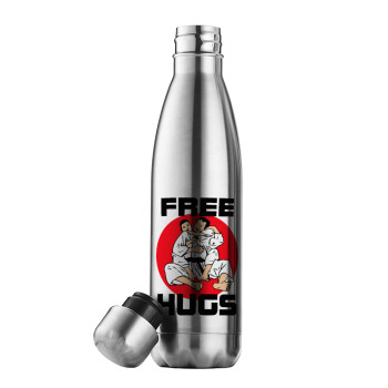 JUDO free hugs, Inox (Stainless steel) double-walled metal mug, 500ml