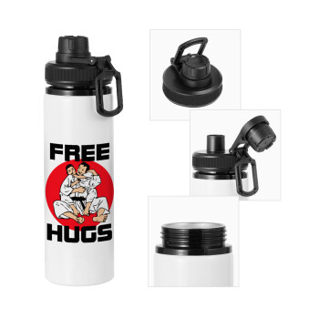 JUDO free hugs, Metal water bottle with safety cap, aluminum 850ml