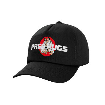 JUDO free hugs, Καπέλο παιδικό Baseball, 100% Βαμβακερό,  Μαύρο