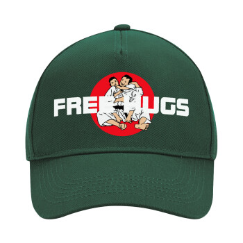 JUDO free hugs, Adult Ultimate Hat GREEN, (100% COTTON DRILL, ADULT, UNISEX, ONE SIZE)