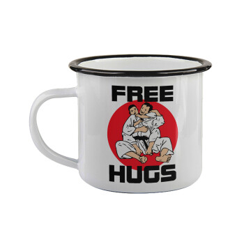 JUDO free hugs, Κούπα εμαγιέ με μαύρο χείλος 360ml