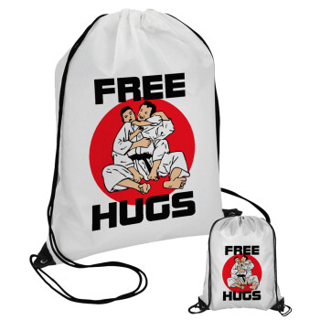 JUDO free hugs, Pouch bag with black cords (1 piece)