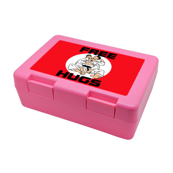 JUDO free hugs, Children's cookie container PINK 185x128x65mm (BPA free plastic)