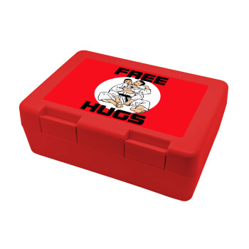 JUDO free hugs, Children's cookie container RED 185x128x65mm (BPA free plastic)