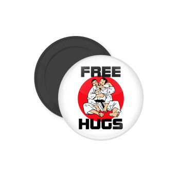 JUDO free hugs, Μαγνητάκι ψυγείου στρογγυλό διάστασης 5cm