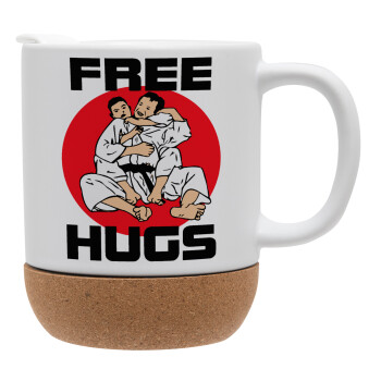 JUDO free hugs, Ceramic coffee mug Cork (MAT), 330ml (1pcs)