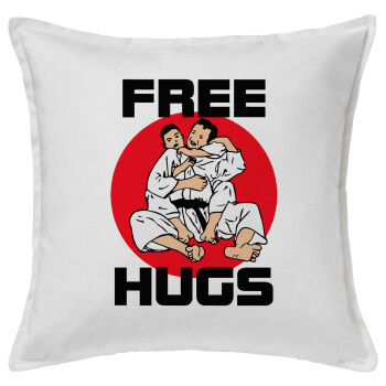 JUDO free hugs, Sofa cushion White 50x50cm includes filling