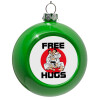 Green Christmas tree ornament bauble 8cm