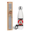 Easter candle, metallic white thermos bottle (500ml) & aromatic flat candle (30cm) (GRAY)