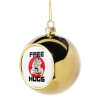 Golden Christmas tree ball ornament 8cm