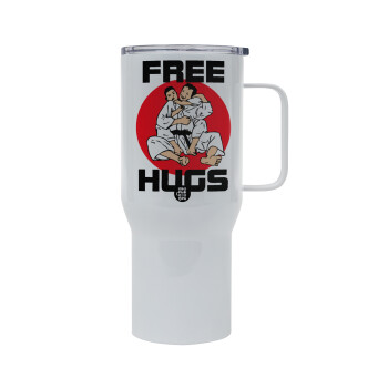 JUDO free hugs, Tumbler με καπάκι, διπλού τοιχώματος (θερμό) 750L