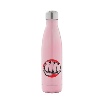 Punch, Metal mug thermos Pink Iridiscent (Stainless steel), double wall, 500ml